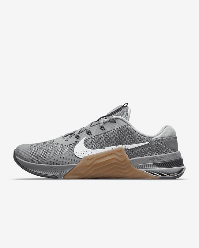 Women's Nike Metcon 7 Training Shoes Grey/Brown/Dark Grey/White | 9218360-EF